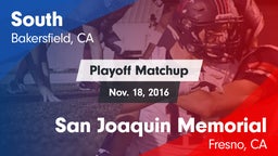 Matchup: South High vs. San Joaquin Memorial  2016