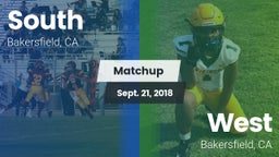 Matchup: South High vs. West  2018