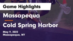 Massapequa  vs Cold Spring Harbor  Game Highlights - May 9, 2022