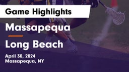 Massapequa  vs Long Beach  Game Highlights - April 30, 2024