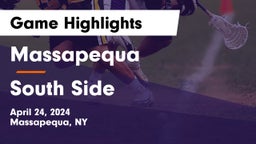 Massapequa  vs South Side  Game Highlights - April 24, 2024