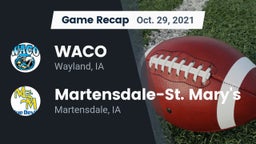 Recap: WACO  vs. Martensdale-St. Mary's  2021