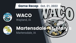 Recap: WACO  vs. Martensdale-St. Mary's  2022