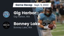 Recap: Gig Harbor  vs. Bonney Lake  2022