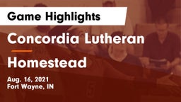 Concordia Lutheran  vs Homestead  Game Highlights - Aug. 16, 2021
