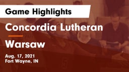 Concordia Lutheran  vs Warsaw  Game Highlights - Aug. 17, 2021