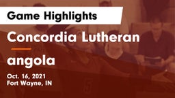 Concordia Lutheran  vs angola  Game Highlights - Oct. 16, 2021