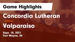 Concordia Lutheran  vs Valparaiso  Game Highlights - Sept. 18, 2021