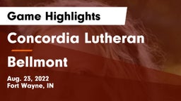 Concordia Lutheran  vs Bellmont Game Highlights - Aug. 23, 2022