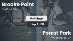 Matchup: Brooke Point High vs. Forest Park  2016
