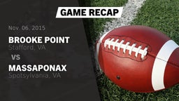 Recap: Brooke Point  vs. Massaponax  2015