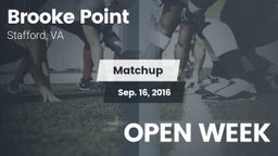 Matchup: Brooke Point High vs. OPEN WEEK 2016