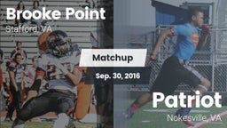 Matchup: Brooke Point High vs. Patriot   2016