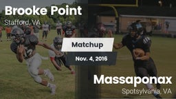 Matchup: Brooke Point High vs. Massaponax  2016