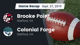 Recap: Brooke Point  vs. Colonial Forge  2019