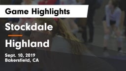 Stockdale  vs Highland  Game Highlights - Sept. 10, 2019