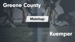 Matchup: Greene County vs. Kuemper 2016