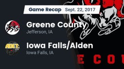 Recap: Greene County  vs. Iowa Falls/Alden  2017