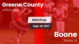 Matchup: Greene County vs. Boone  2017