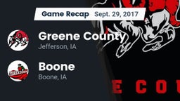 Recap: Greene County  vs. Boone  2017