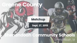 Matchup: Greene County vs. Shenandoah Community Schools 2019