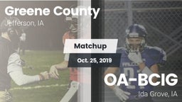 Matchup: Greene County vs. OA-BCIG  2019