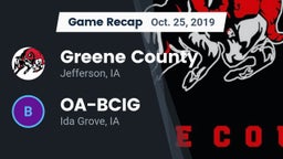 Recap: Greene County  vs. OA-BCIG  2019