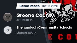 Recap: Greene County  vs. Shenandoah Community Schools 2020