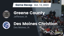 Recap: Greene County  vs. Des Moines Christian  2023