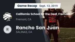 Recap: California School for the Deaf, Fremont vs. Rancho San Juan  2019