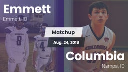 Matchup: Emmett  vs. Columbia  2018