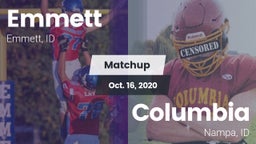 Matchup: Emmett  vs. Columbia  2020