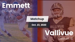 Matchup: Emmett  vs. Vallivue  2020