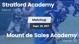 Matchup: Stratford Academy vs. Mount de Sales Academy  2017