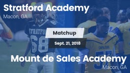 Matchup: Stratford Academy vs. Mount de Sales Academy  2018