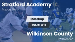 Matchup: Stratford Academy vs. Wilkinson County  2018