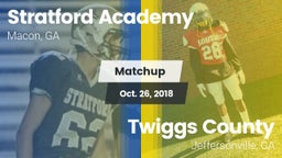 Matchup: Stratford Academy vs. Twiggs County  2018
