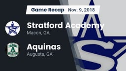 Recap: Stratford Academy  vs. Aquinas  2018