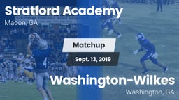 Matchup: Stratford Academy vs. Washington-Wilkes  2019