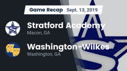Recap: Stratford Academy  vs. Washington-Wilkes  2019
