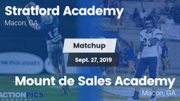 Matchup: Stratford Academy vs. Mount de Sales Academy  2019