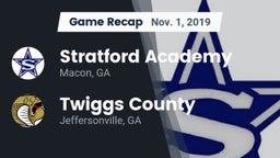 Recap: Stratford Academy  vs. Twiggs County  2019