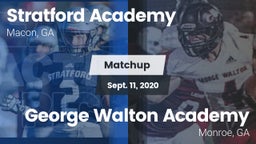 Matchup: Stratford Academy vs. George Walton Academy  2020