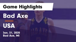 Bad Axe  vs USA Game Highlights - Jan. 31, 2020