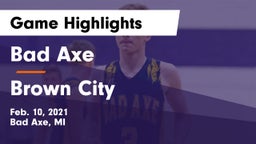 Bad Axe  vs Brown City Game Highlights - Feb. 10, 2021
