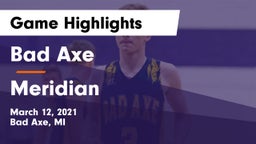 Bad Axe  vs Meridian  Game Highlights - March 12, 2021