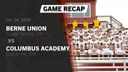 Recap: Berne Union  vs. Columbus Academy  2016