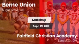 Matchup: Berne Union High vs. Fairfield Christian Academy  2017