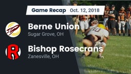 Recap: Berne Union  vs. Bishop Rosecrans  2018