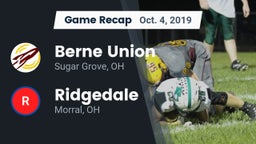 Recap: Berne Union  vs. Ridgedale  2019